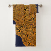 Art Nouveau Peacock Will Bradley Bad Handdoek (Insitu)