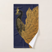 Art Nouveau Peacock Will Bradley Bad Handdoek (Handdoek)
