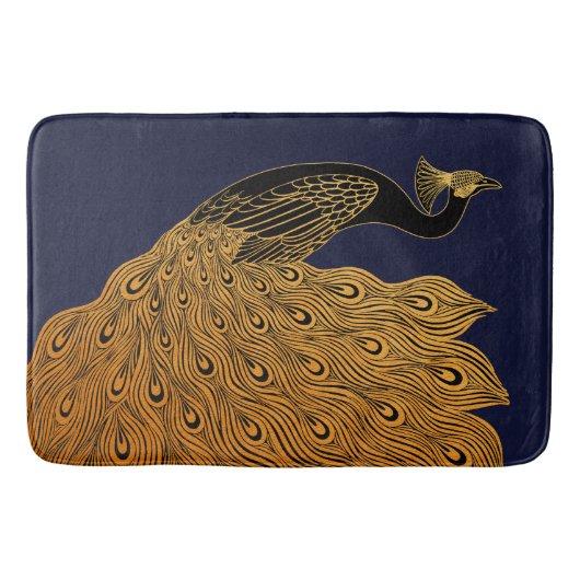 Art Nouveau Peacock Will Bradley Badmat (Voorkant)