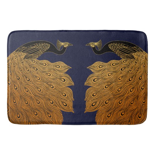 Art Nouveau Peacock Will Bradley Badmat (Voorkant)