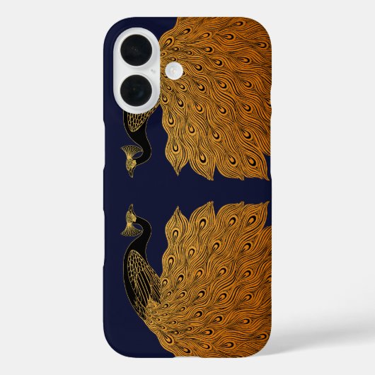 Art Nouveau Peacock Will Bradley Case-Mate iPhone Case (Achterkant)
