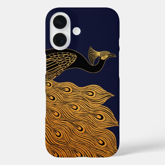 Art Nouveau Peacock Will Bradley Case-Mate iPhone Case (Achterkant)