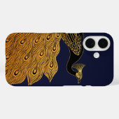 Art Nouveau Peacock Will Bradley Case-Mate iPhone Case (Achterkant (horizontaal))