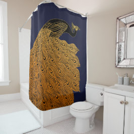 Art Nouveau Peacock Will Bradley Douchegordijn