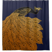 Art Nouveau Peacock Will Bradley Douchegordijn (Voorkant)