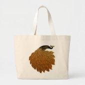 Art Nouveau Peacock Will Bradley Grote Tote Bag (Voorkant)