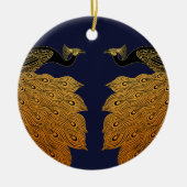 Art Nouveau Peacock Will Bradley Keramisch Ornament (Voorkant)