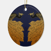 Art Nouveau Peacock Will Bradley Keramisch Ornament (Links)