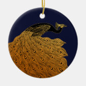 Art Nouveau Peacock Will Bradley Keramisch Ornament (Voorkant)