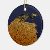 Art Nouveau Peacock Will Bradley Keramisch Ornament (Links)