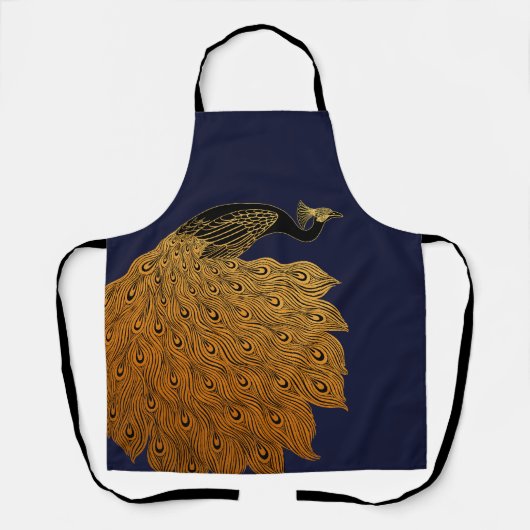 Art Nouveau Peacock Will Bradley Schort (Voorkant)