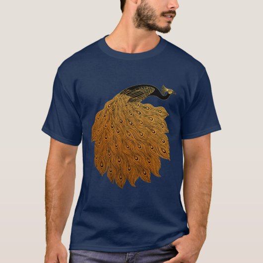 Art Nouveau Peacock Will Bradley T-shirt (Voorkant)