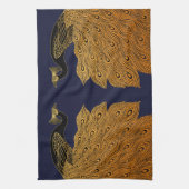 Art Nouveau Peacock Will Bradley Theedoek (Verticaal)