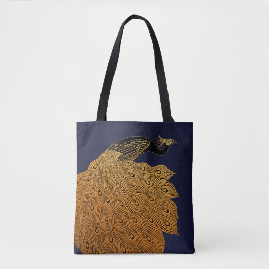 Art Nouveau Peacock Will Bradley Tote Bag (Voorkant)