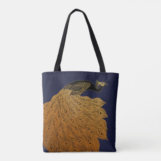Art Nouveau Peacock Will Bradley Tote Bag (Achterkant)