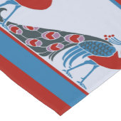 Art Nouveau Peacocks 14-inch X 72-inch tabeluitvoe Korte Tafelloper (Hoek)