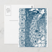 Art Nouveau Peacocks Briefkaart (Voorkant / Achterkant)