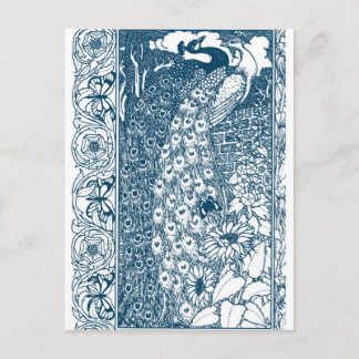 Art Nouveau Peacocks Briefkaart