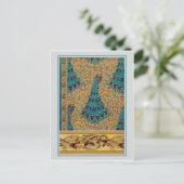Art Nouveau Peacocks Briefkaart (Staand voorkant)