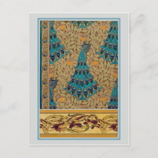 Art Nouveau Peacocks Briefkaart