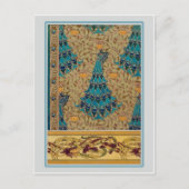Art Nouveau Peacocks Briefkaart (Voorkant)