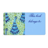 Art Nouveau Peacocks Etiket (Voorkant)