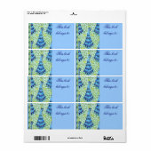 Art Nouveau Peacocks Etiket (Full Sheet)