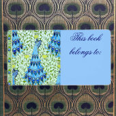 Art Nouveau Peacocks Etiket