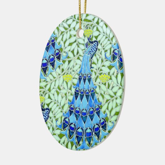 Art Nouveau Peacocks Keramisch Ornament (Links)