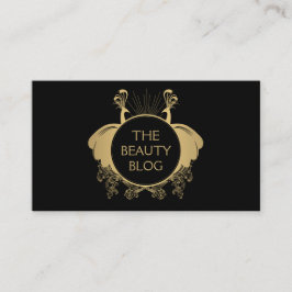 Art Nouveau Peacocks Logo Beauty Blogger Visitekaartje