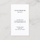 Art Nouveau Peacocks Monogram Logo Gold/Navy Visitekaartje (Achterkant)