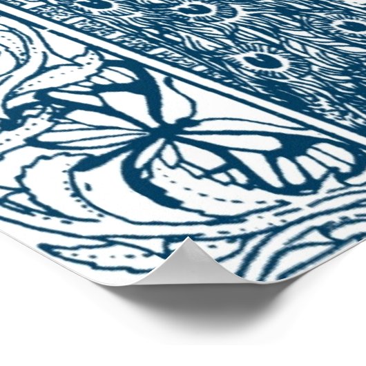 Art Nouveau Peacocks Poster (Hoek)