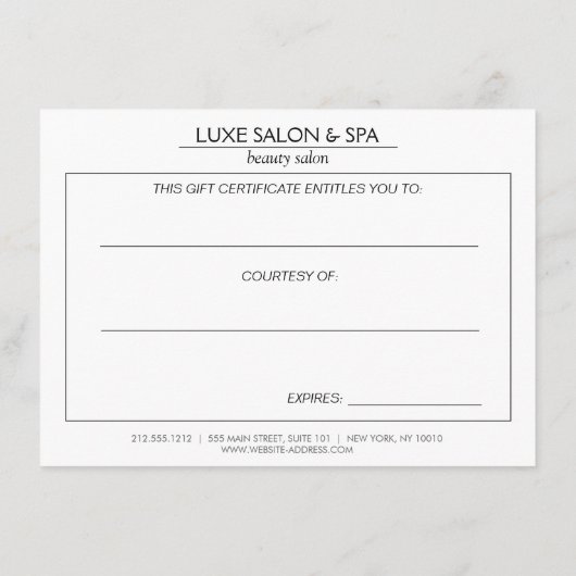 Art Nouveau Peacocks Roos Gold Cadeaubon (Achterkant)