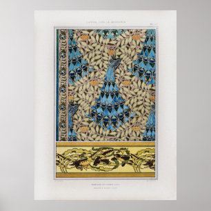  Art Nouveau Peacocks Vis & Zeewier Poster