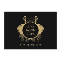 Art Nouveau Peacococks Gold/Black Cadeaucertificaa