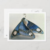 Art Nouveau pendant in de vorm van een vlinder, c. Briefkaart (Voorkant / Achterkant)