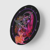 Art Nouveau Pentacle Draak Ronde Klok (Hoek)