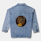 Art Nouveau pentacle dragon Denim Jacket (Achterkant)