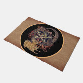Art Nouveau Pentacle Dragon Deurmat (Schuin)