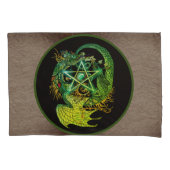 Art Nouveau Pentacle Dragon Kussensloop (Voorkant)