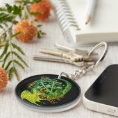 Art Nouveau Pentacle Dragon~sleutelhanger Sleutelhanger (Voorkant Rechts)