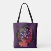 Art Nouveau Pentacle Dragon Tote Bag (Achterkant)