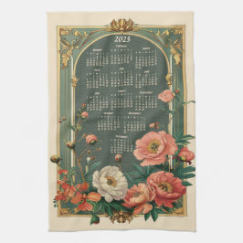 Art Nouveau Peony 2025 Cadeaukalender Theedoek