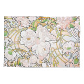 Art Nouveau Peony Flower Floral Pillowcase Kussensloop (Achterkant)