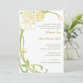 Art Nouveau Peony Kaart (Staand voorkant)