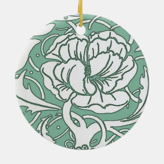 Art Nouveau Peony Ornament (Achterkant)