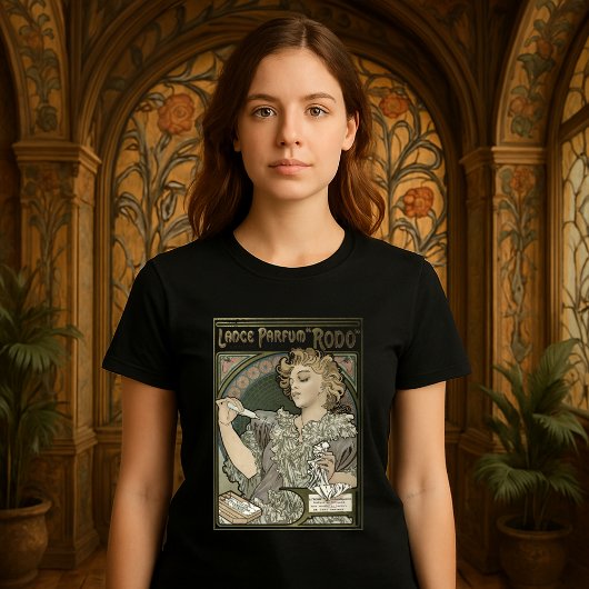 Art Nouveau Perfume Ad by Alphonse Mucha T-shirt