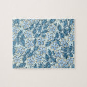 Art Nouveau Periwinkle Flowers in een tuin Legpuzzel (Horizontaal)