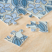 Art Nouveau Periwinkle Flowers in een tuin Legpuzzel (Zijkant)