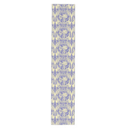 Art Nouveau Periwinkle & Ivory Tulip Table Runner Medium Tafelloper